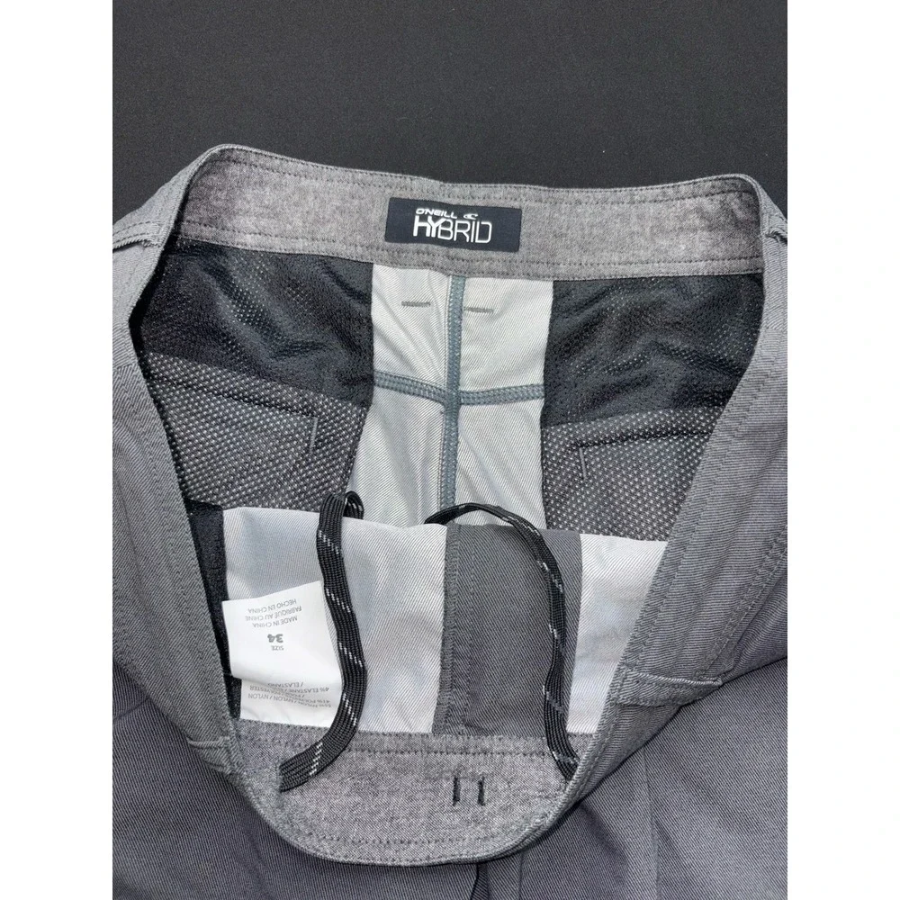 Hurley Mens Hybrid Shorts Walk Mens 34x10 Gray Surfing Hiking 4 Way Stretch